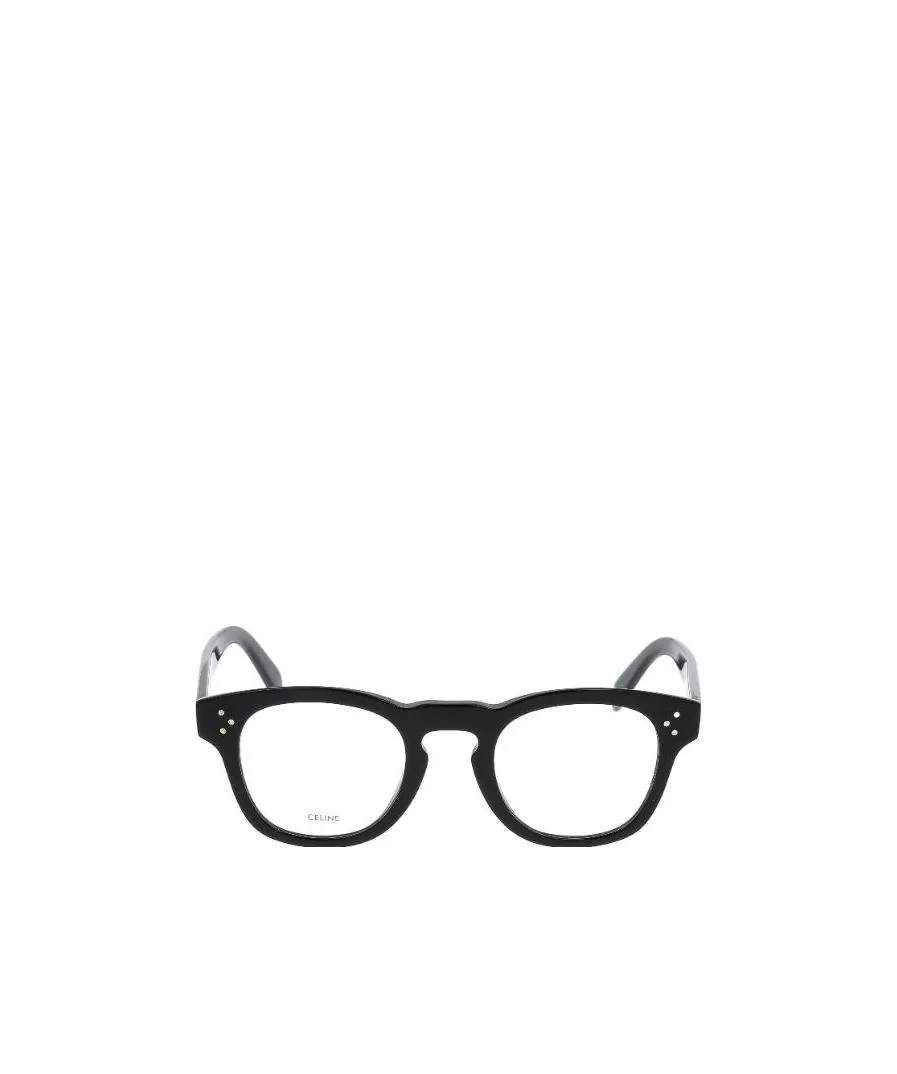 Polished Effect Round Frame Glasses