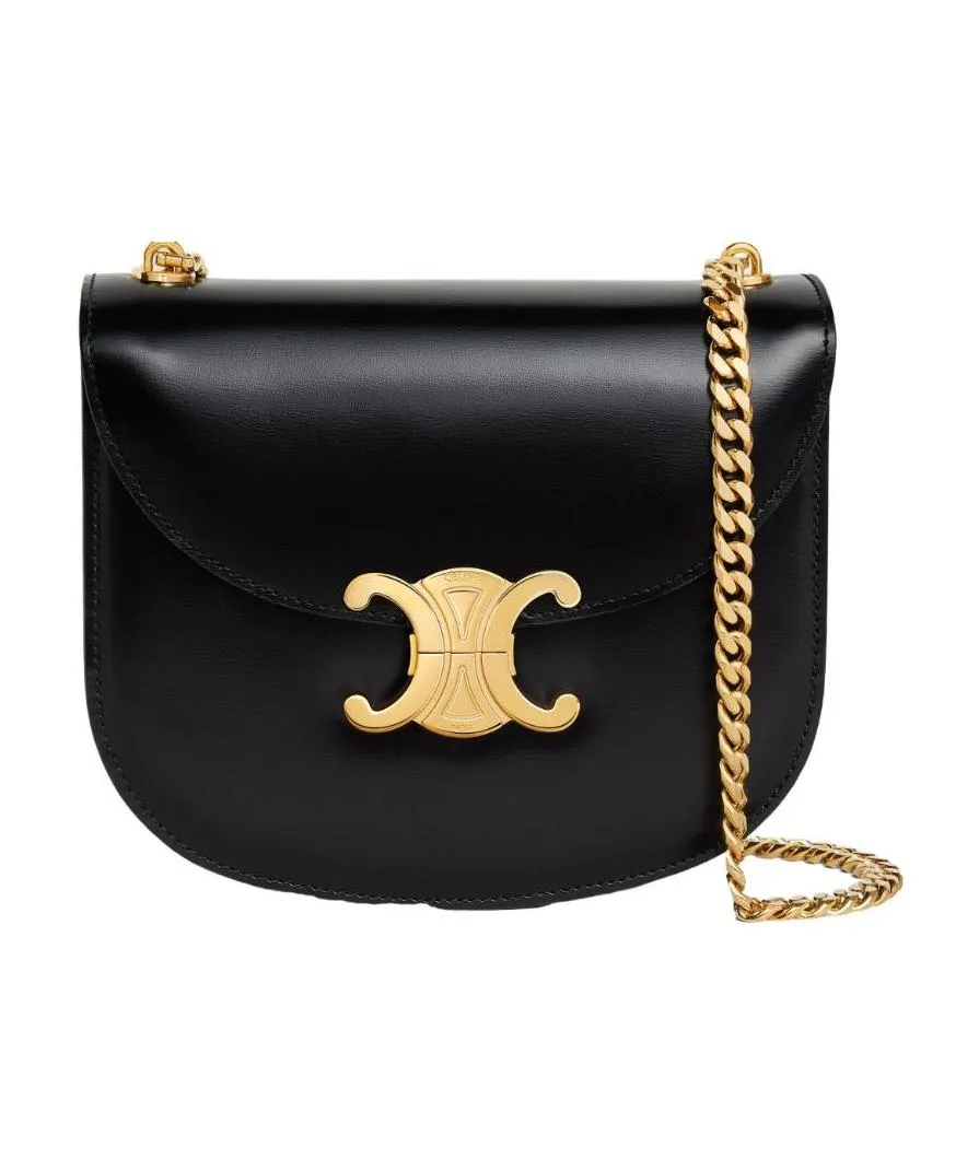Teen Chain Besace Triomphe In Shiny Calfskin