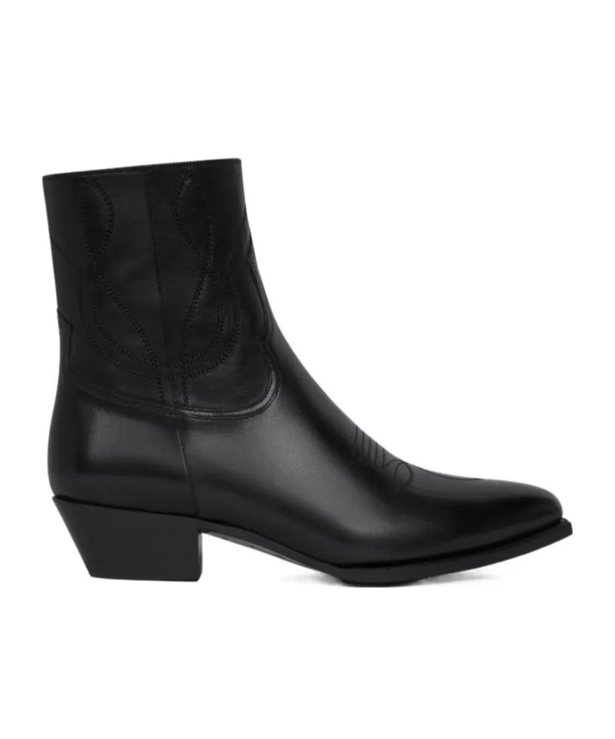 Moon Zipped Boots In Calfskin