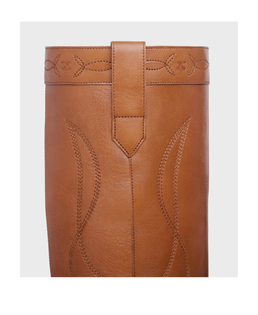 High Boot Western Boots In Calfskin