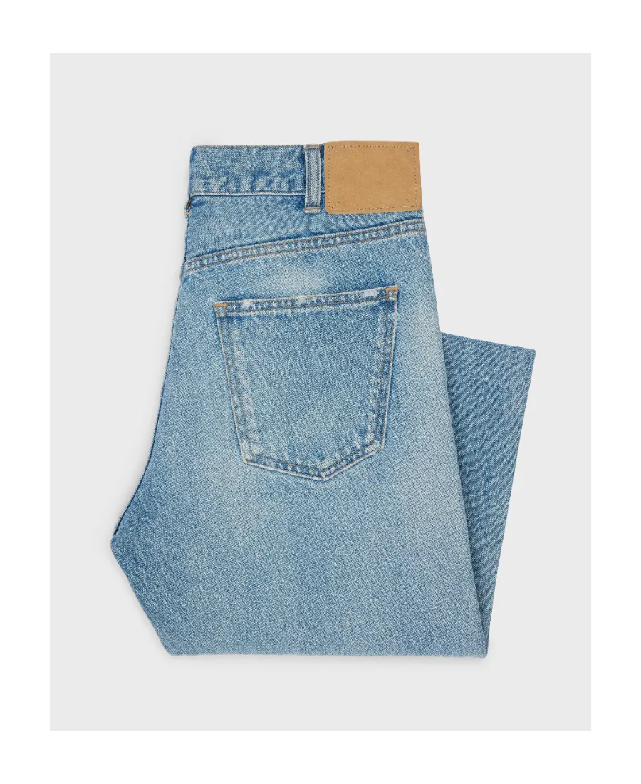 Polly Jeans In Steel Blue Wash Denim