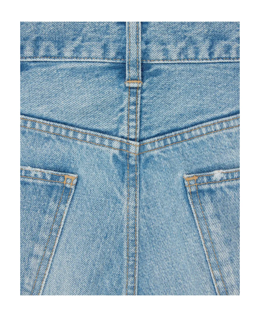 Polly Jeans In Steel Blue Wash Denim