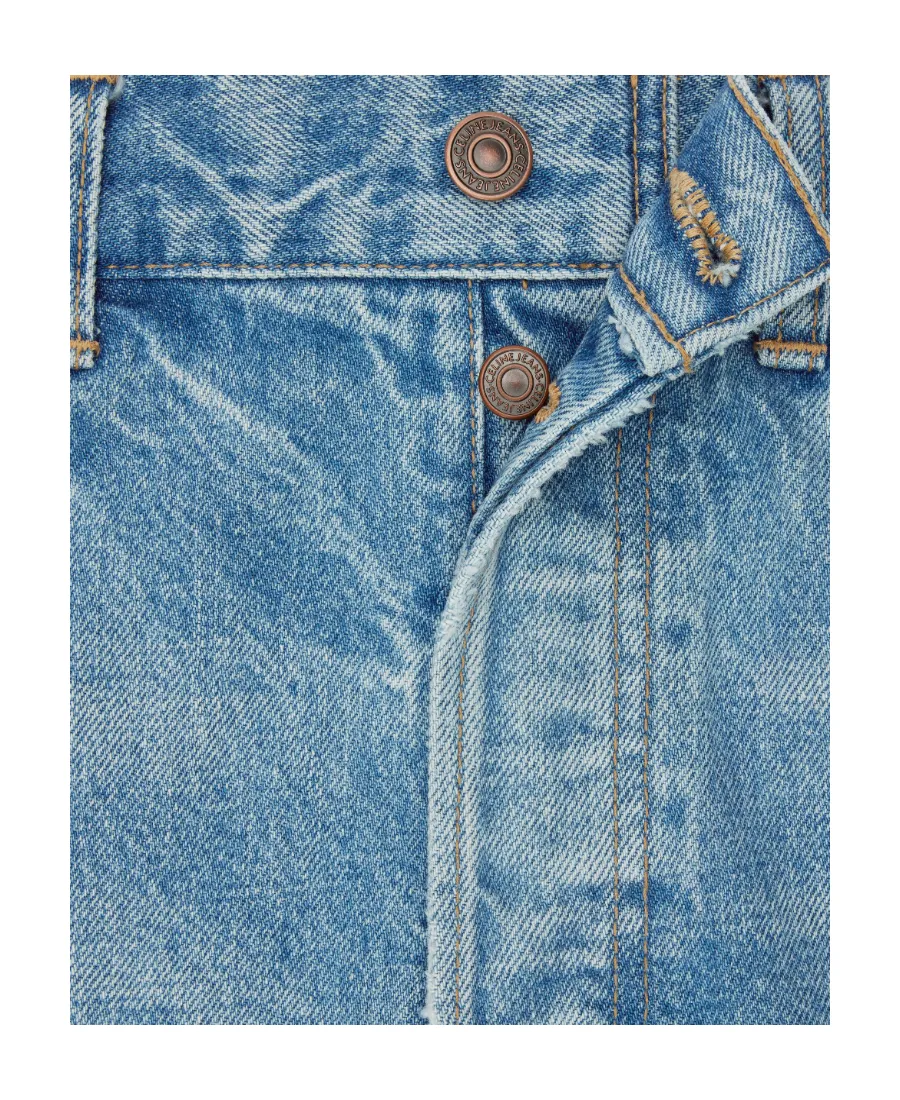 Polly Jeans In Steel Blue Wash Denim