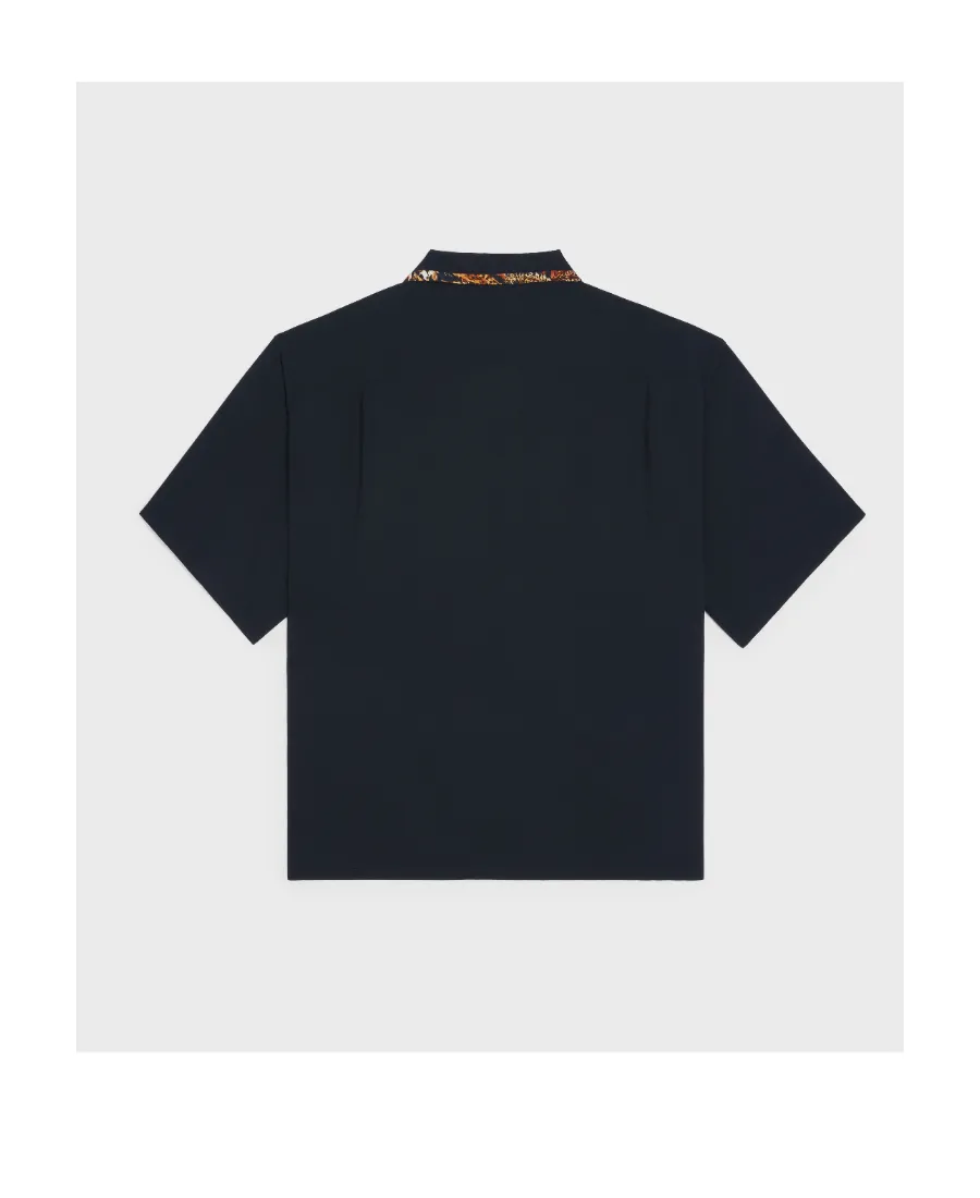 Loose Bowling Shirt In Rayon Twill