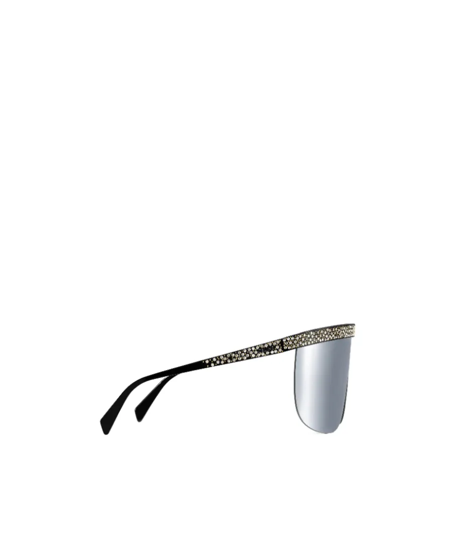 Moon Sunglasses In Metal With Crystals