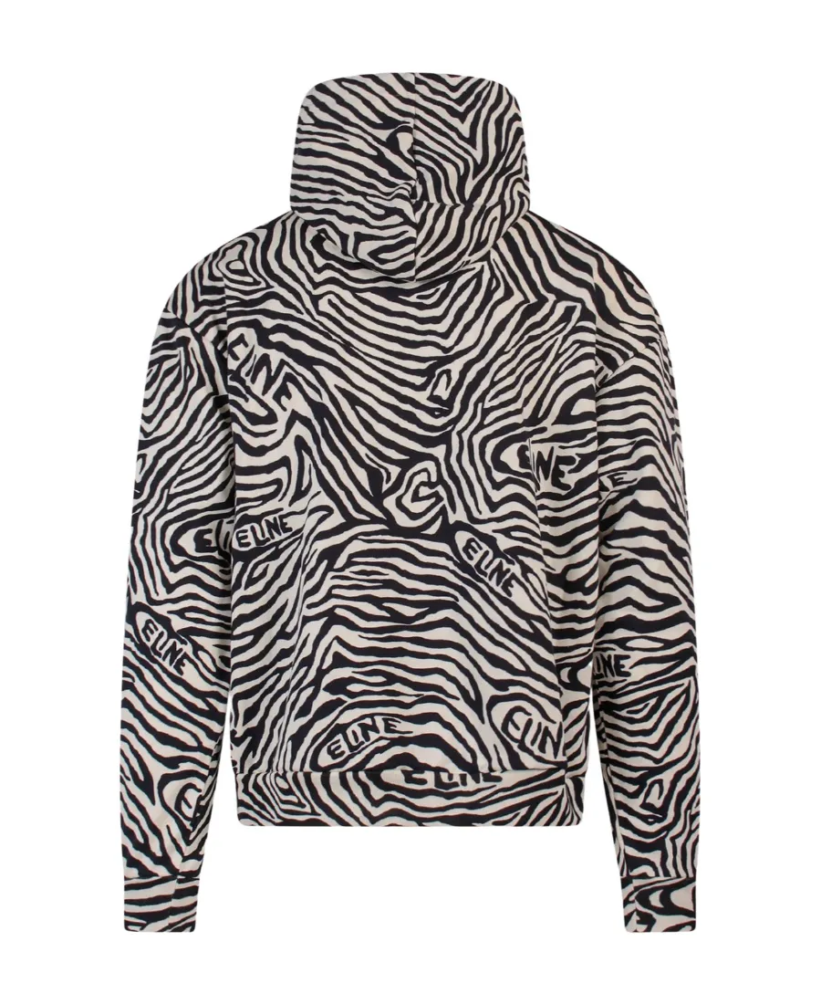 Loose Celine Hoodie In Cotton Fleece