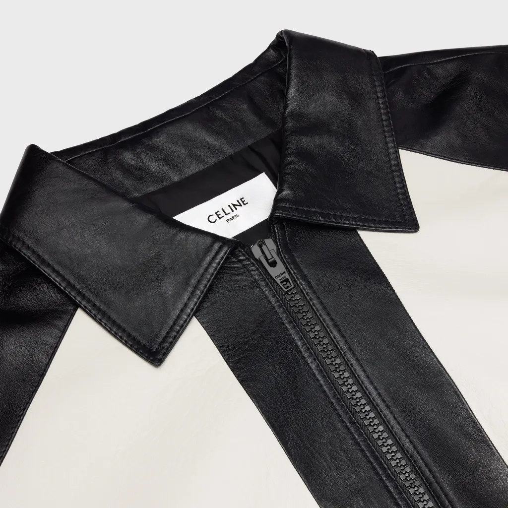 Loose Flag Teddy Jacket In Soft Lambskin