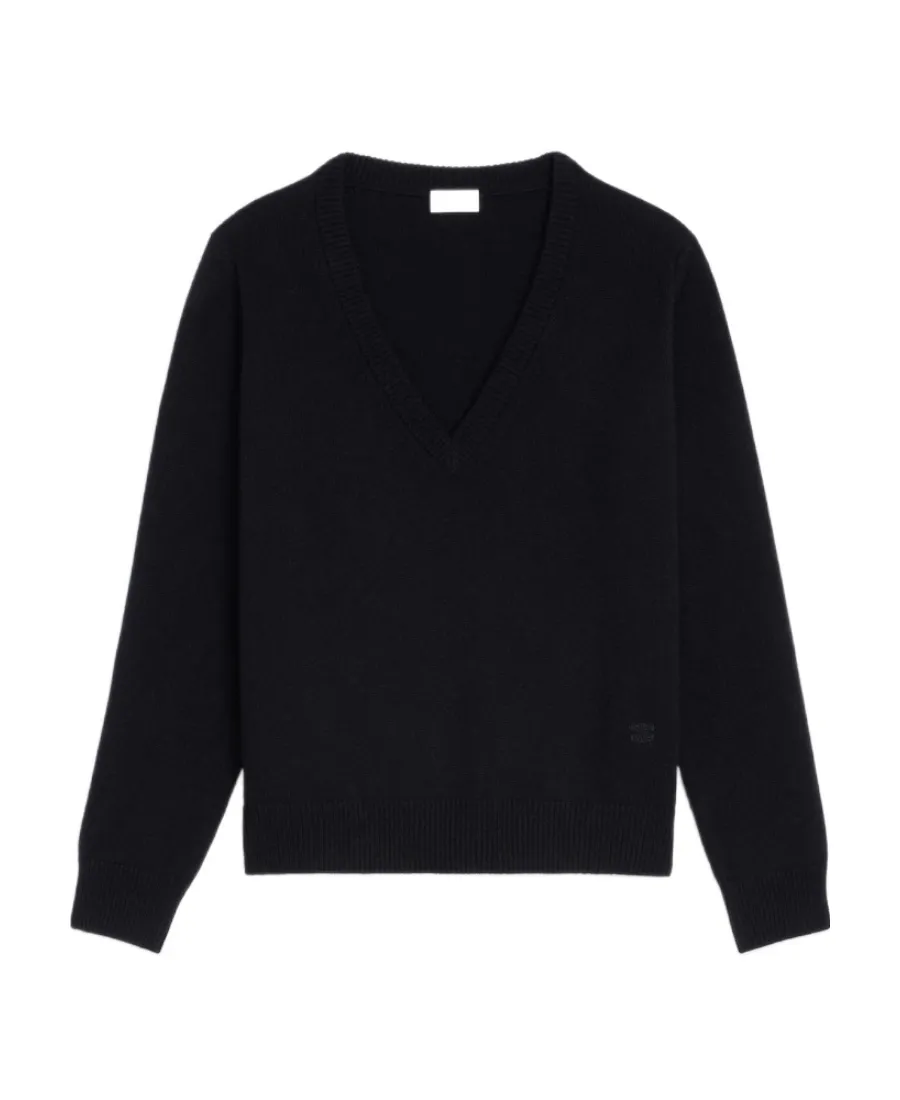 Triomphe V-Neck Sweater In Heritage Cashmere