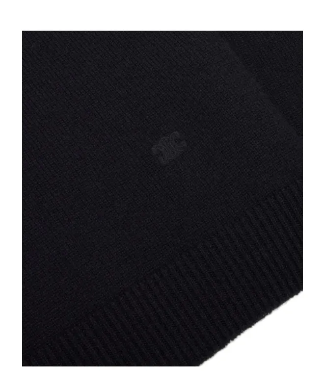 Triomphe V-Neck Sweater In Heritage Cashmere