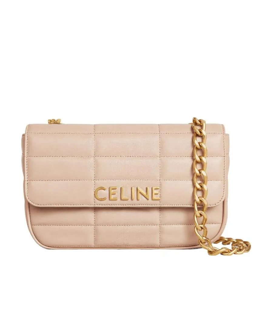 Chain Shoulder Bag Matelasse Monochrome In Quilted Goatskin