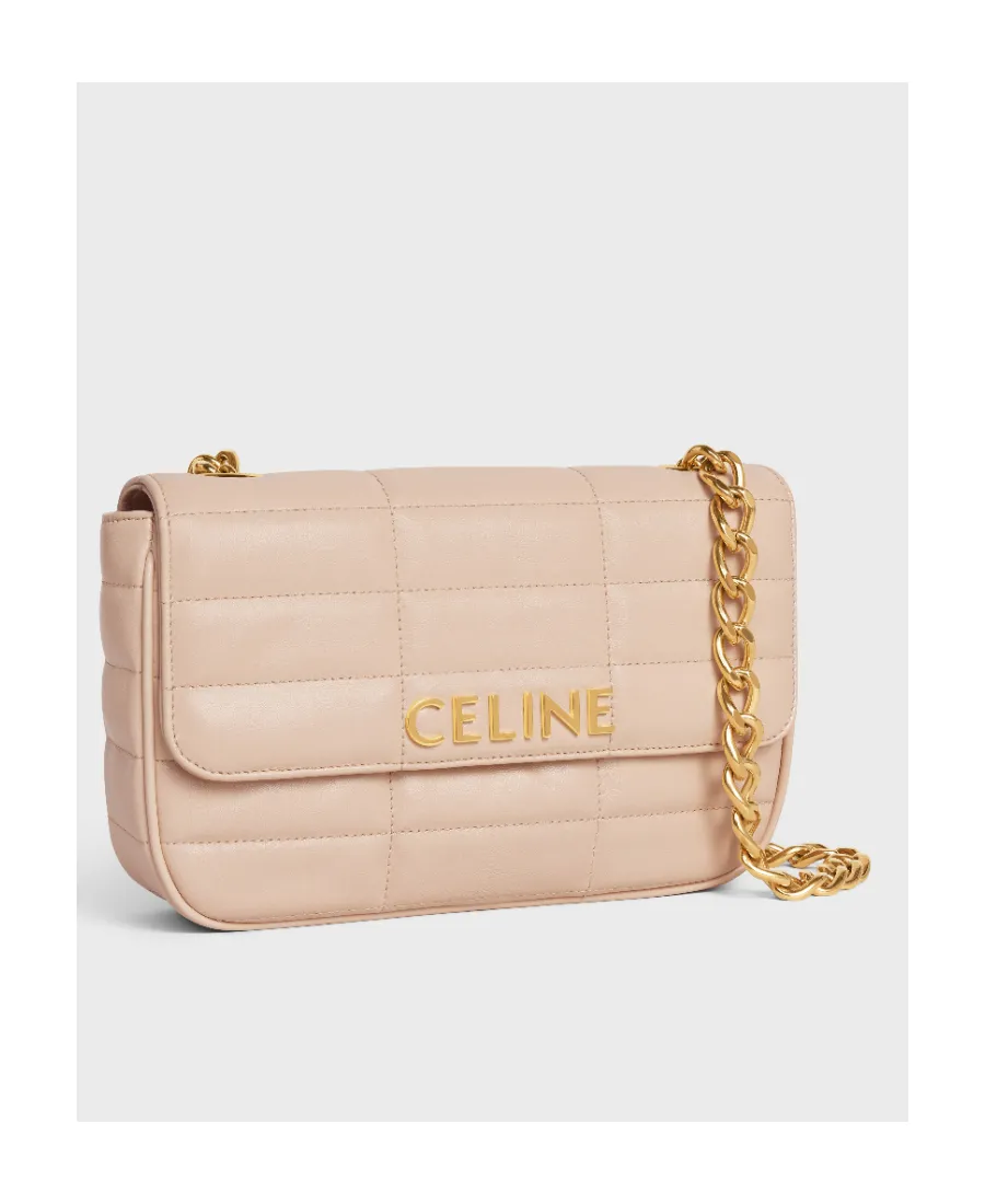 Chain Shoulder Bag Matelasse Monochrome In Quilted Goatskin