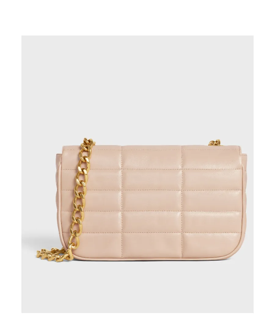 Chain Shoulder Bag Matelasse Monochrome In Quilted Goatskin