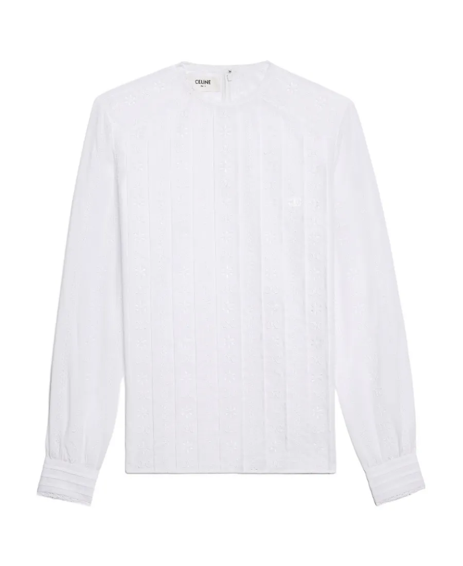 Embroidered Cotton Muslin Blouse