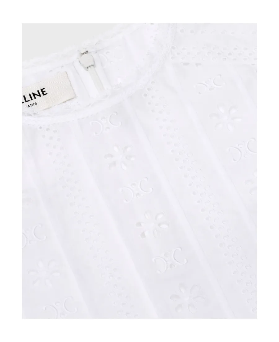 Embroidered Cotton Muslin Blouse