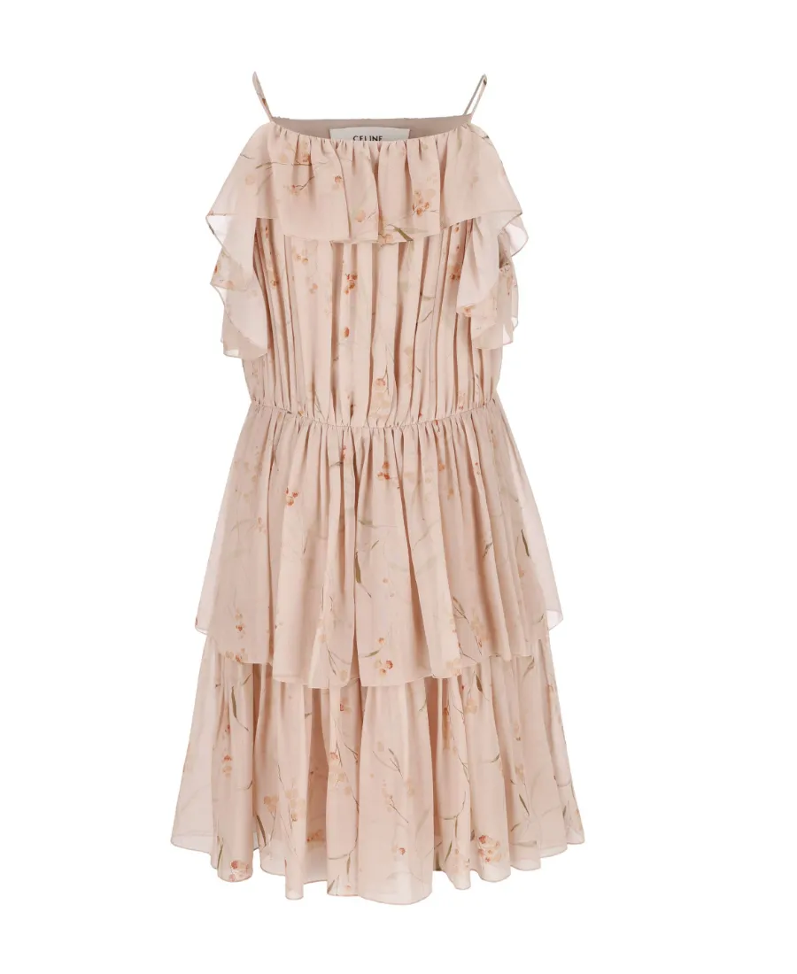 Short Dress In Silk Georgette
