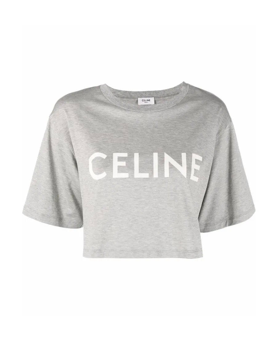 Cropped Cotton Jersey T-Shirt