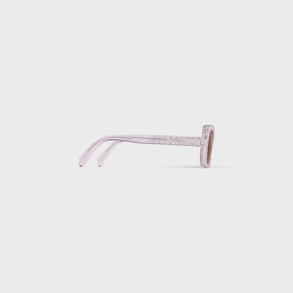 Square S213 Sunglasses In Acetate With Crystals