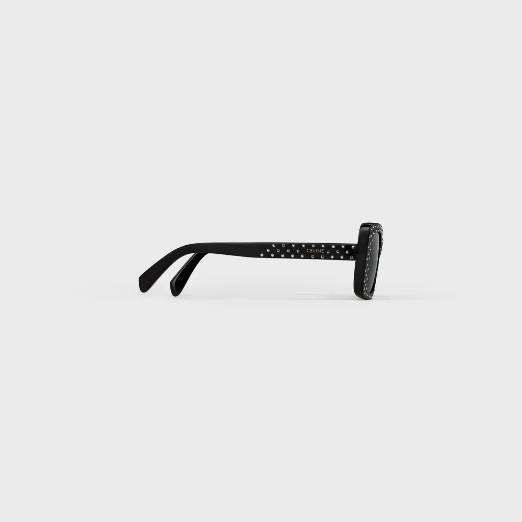 Square S213 Sunglasses In Acetate With Crystals