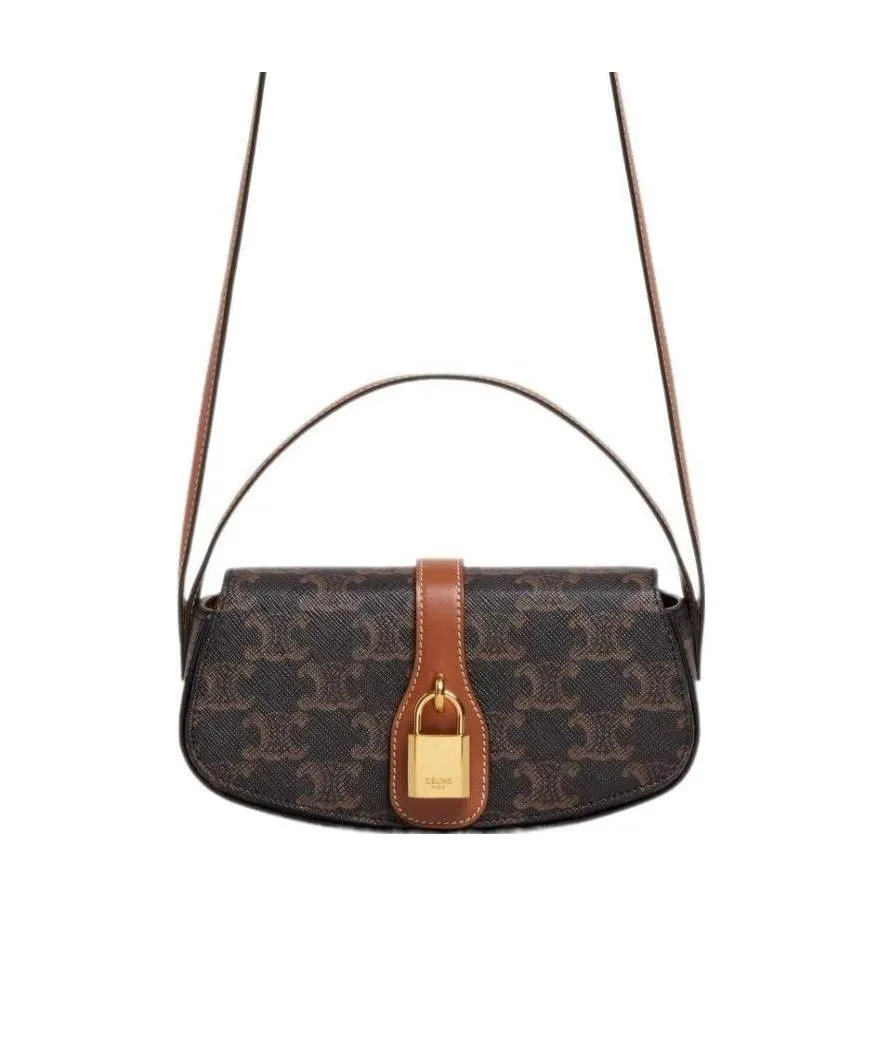 Clutch On Strap Tabou In Triomphe Canvas And Calfskin