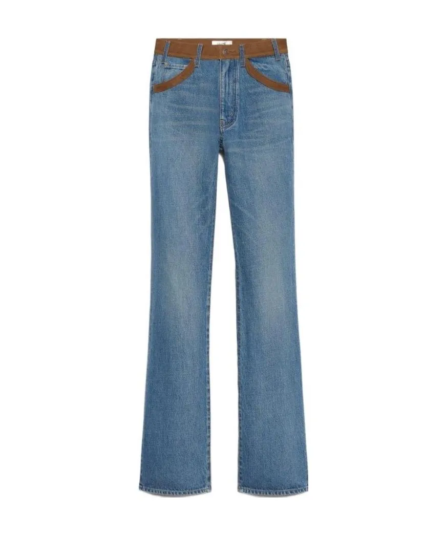 Flared Jeans In Valentine Wash Denim Twill