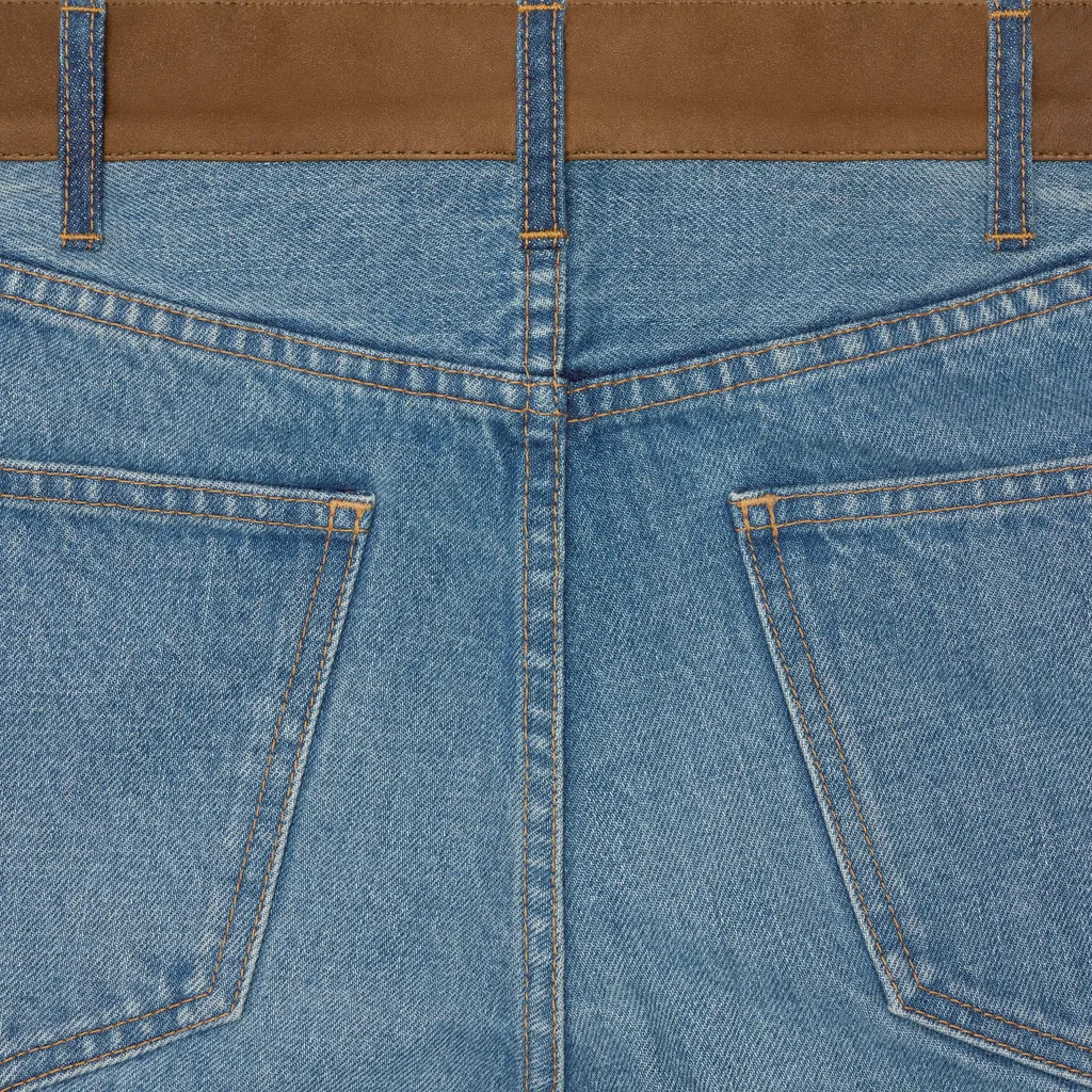Flared Jeans In Valentine Wash Denim Twill