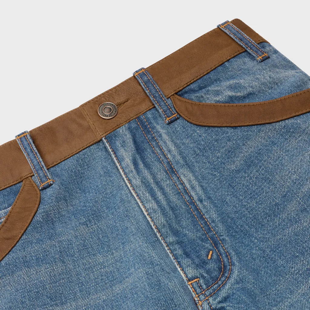 Flared Jeans In Valentine Wash Denim Twill