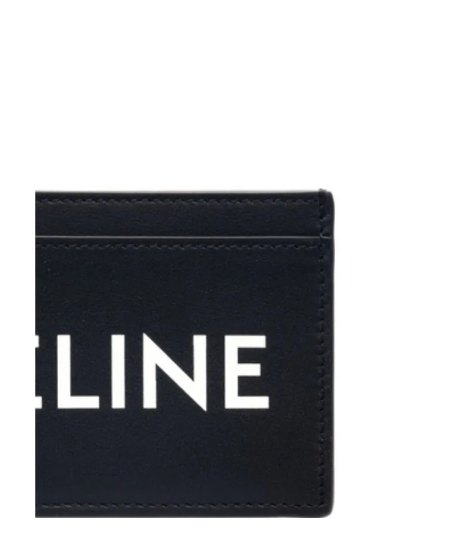 Card Holder In Smooth Calfskin With Celine Print