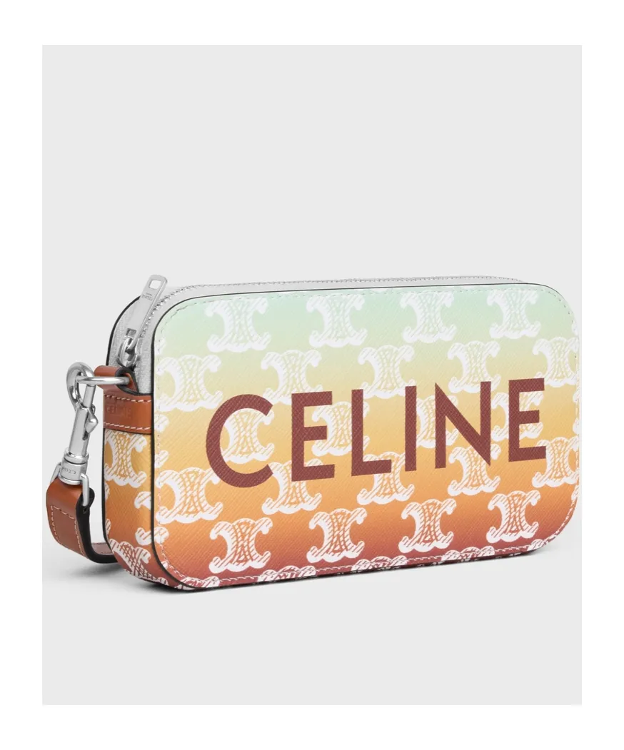 Horizontal Pouch In Triomphe Canvas Sunset With Celine Print