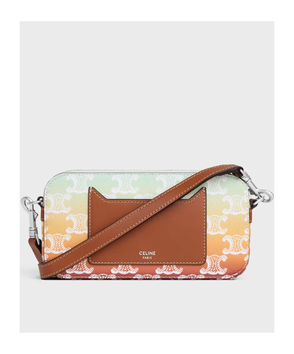Horizontal Pouch In Triomphe Canvas Sunset With Celine Print
