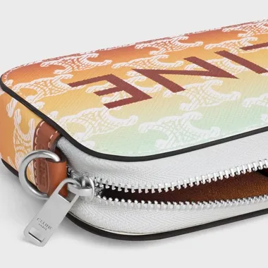 Horizontal Pouch In Triomphe Canvas Sunset With Celine Print