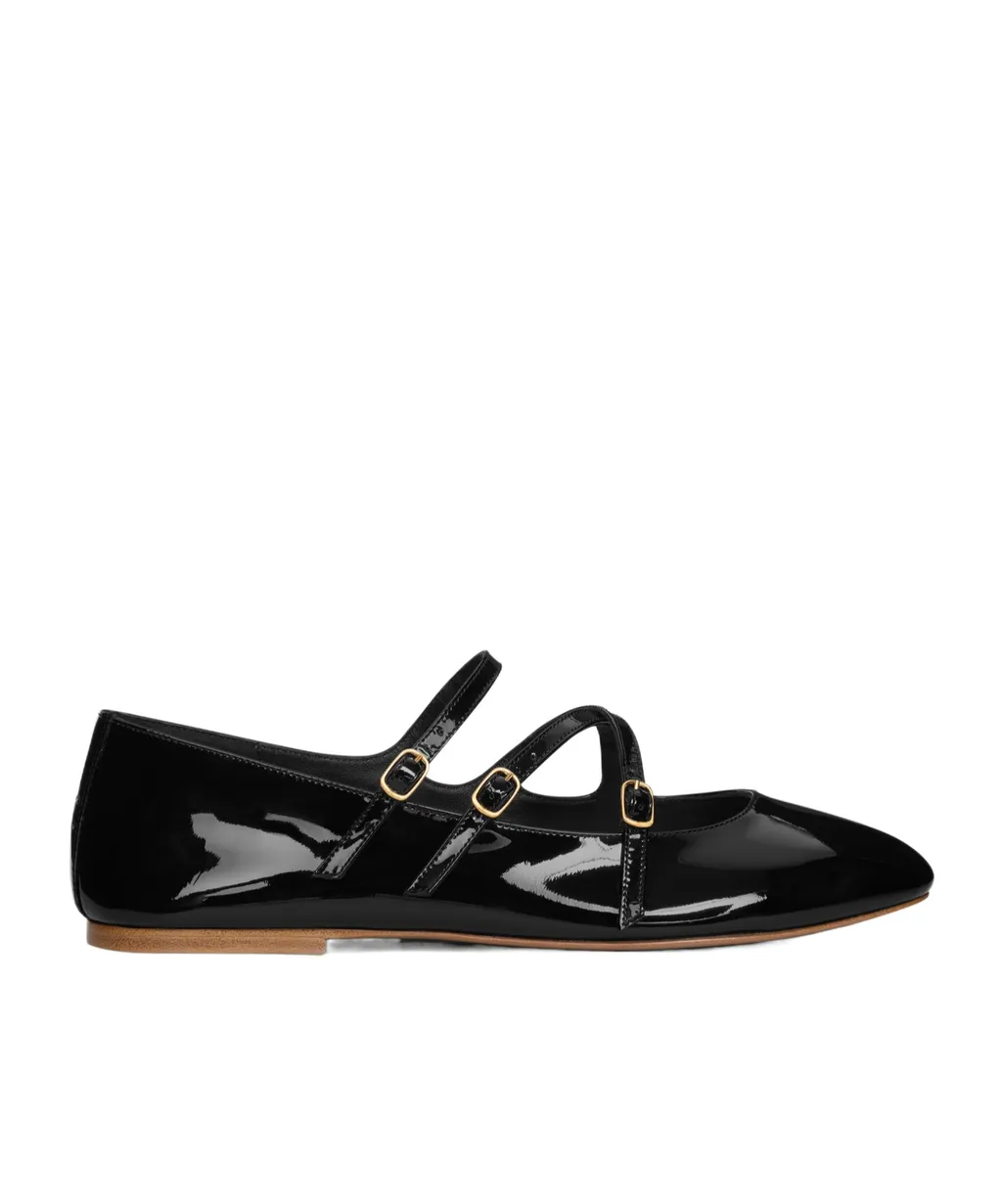 Criss-Cross Babies Ballerina In Patent Calfskin