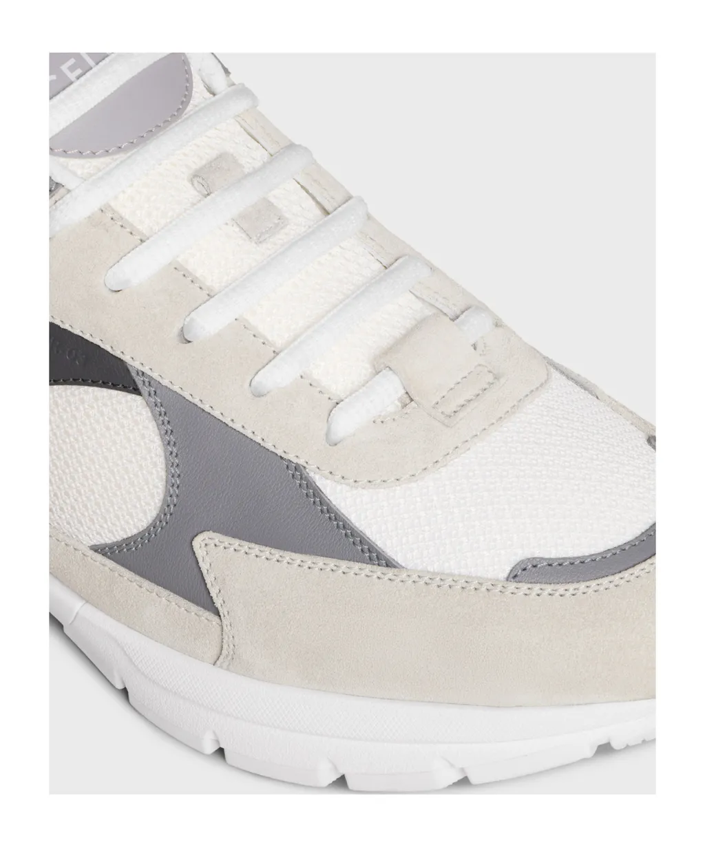 Runner Cr-03 Low Lace-Up Sneaker In Mesh, Suede Calfskin And Calfskin