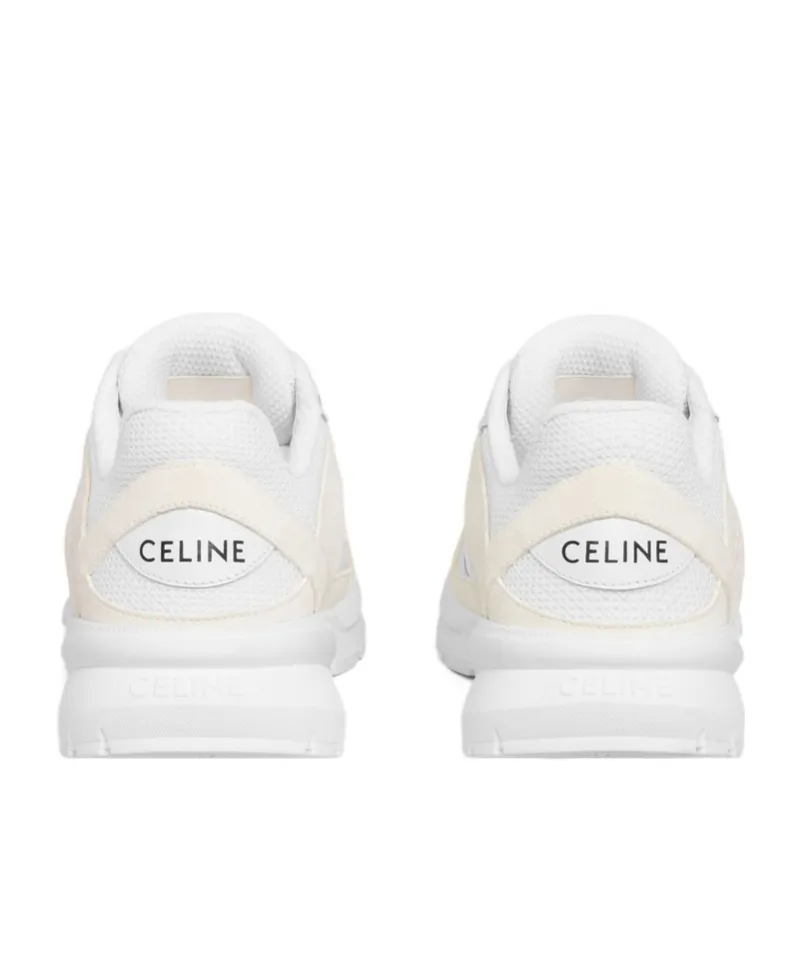 Runner Cr-03 Low Lace-Up Sneaker In Mesh, Suede Calfskin And Calfskin