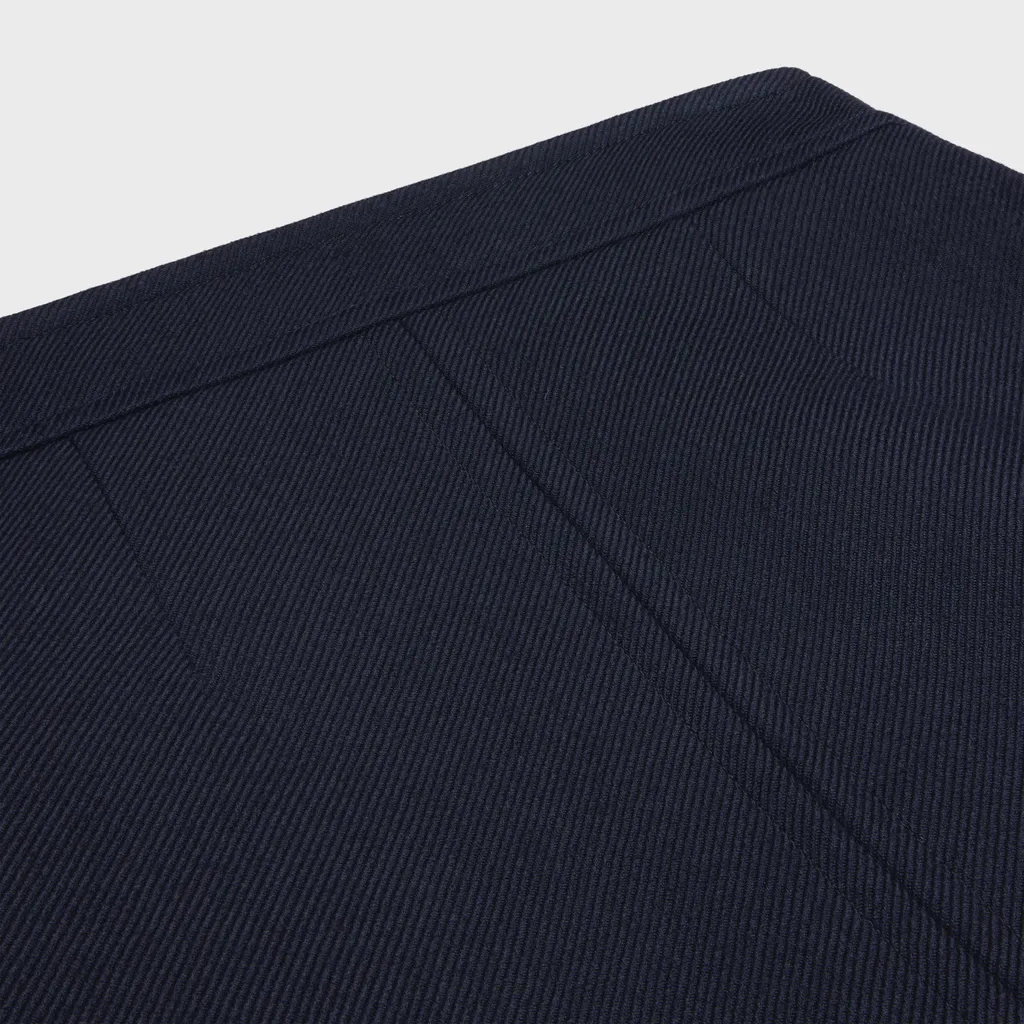 Trapeze Mini Skirt In Double Faced Wool Tricotine