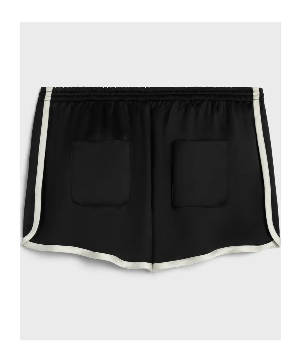Mini Triomphe Shorts In Satin