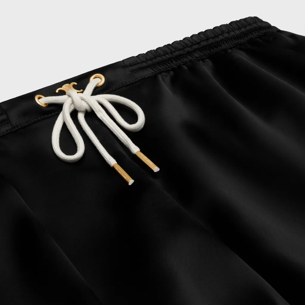 Mini Triomphe Shorts In Satin