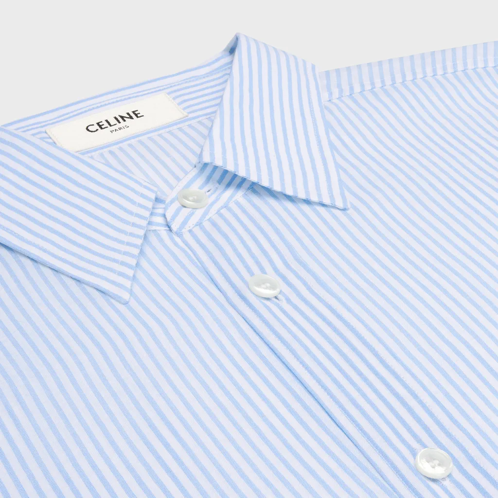 Oversized Shirt In Striped Cotton Voile