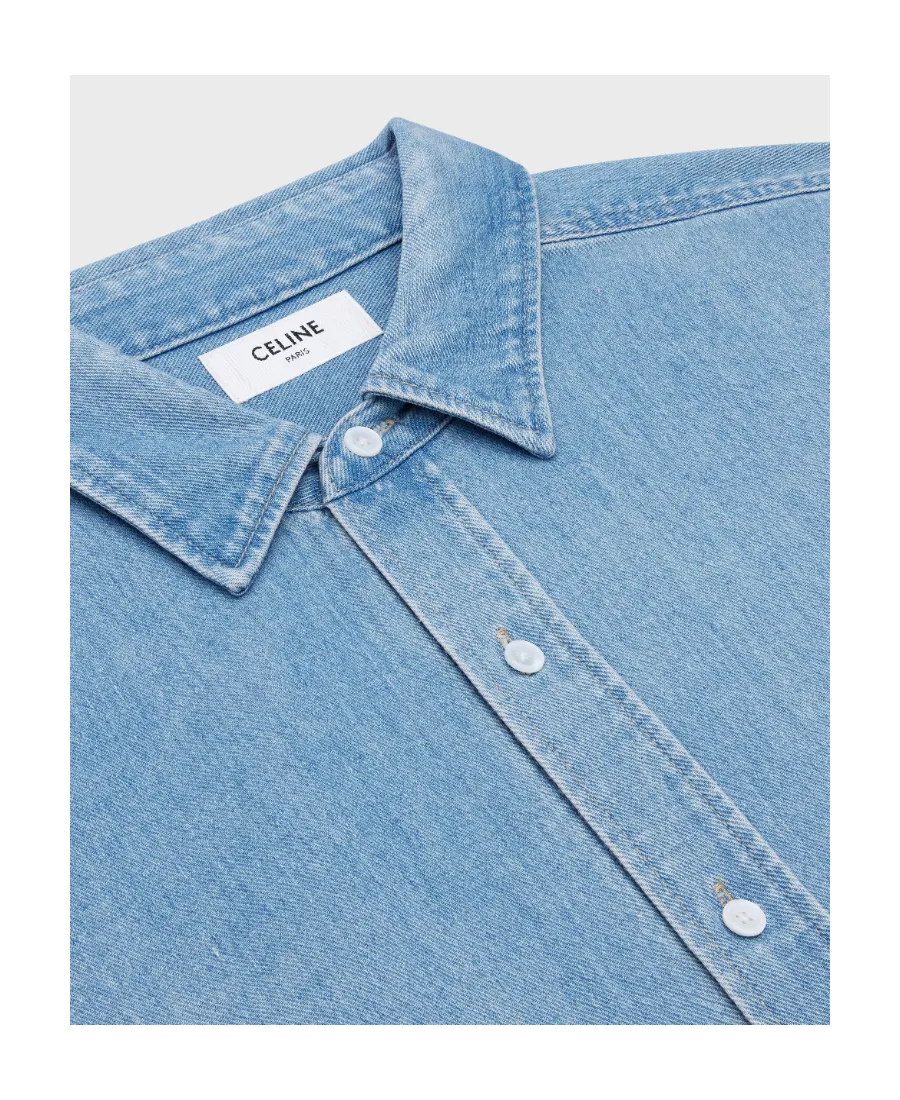 Shirt In Vintage Stone Indigo Denim