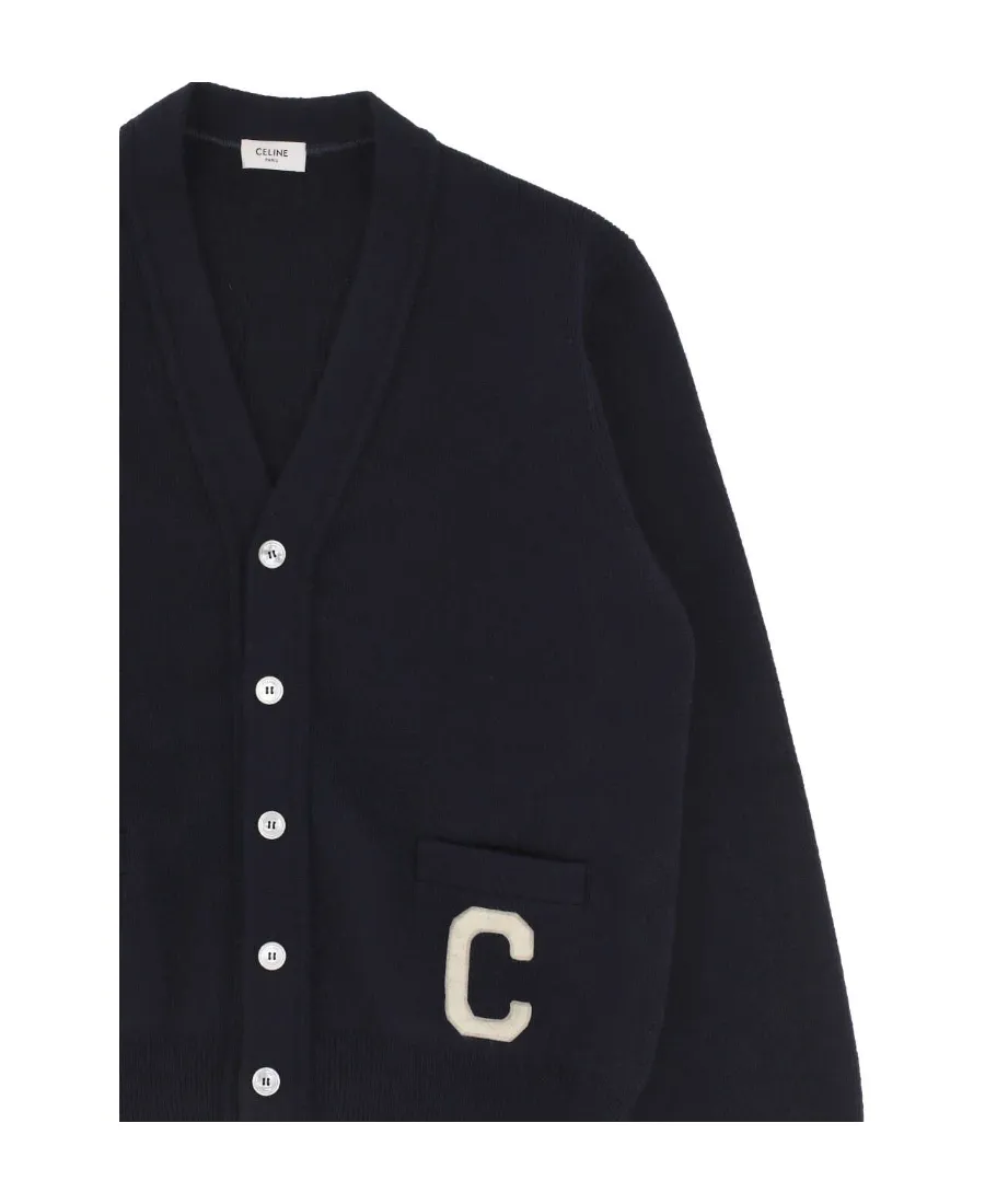 College Cardigan In Wool