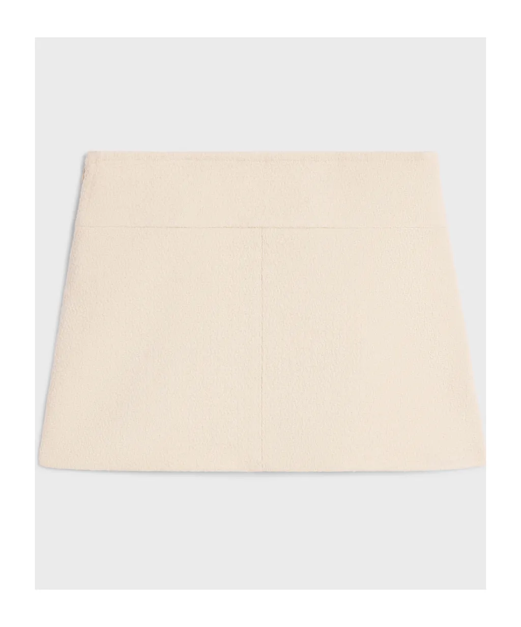 Trapeze Mini Skirt In Cashmere Tweed