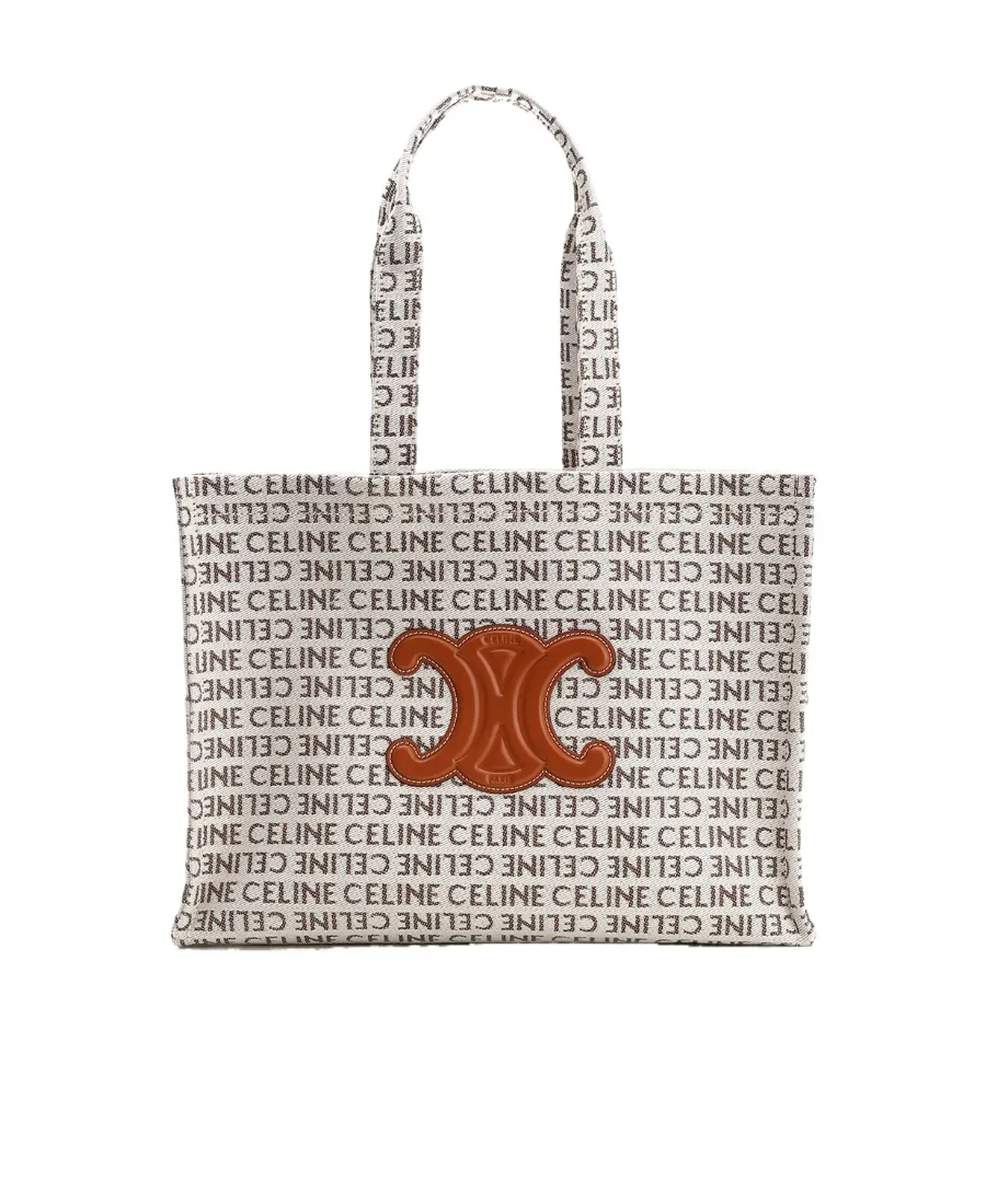 Large Cabas Thais In Textile With Celine All-Over
