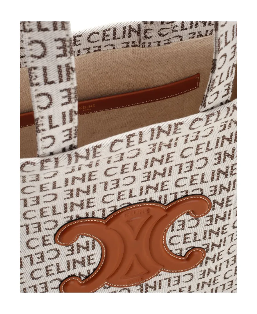 Large Cabas Thais In Textile With Celine All-Over
