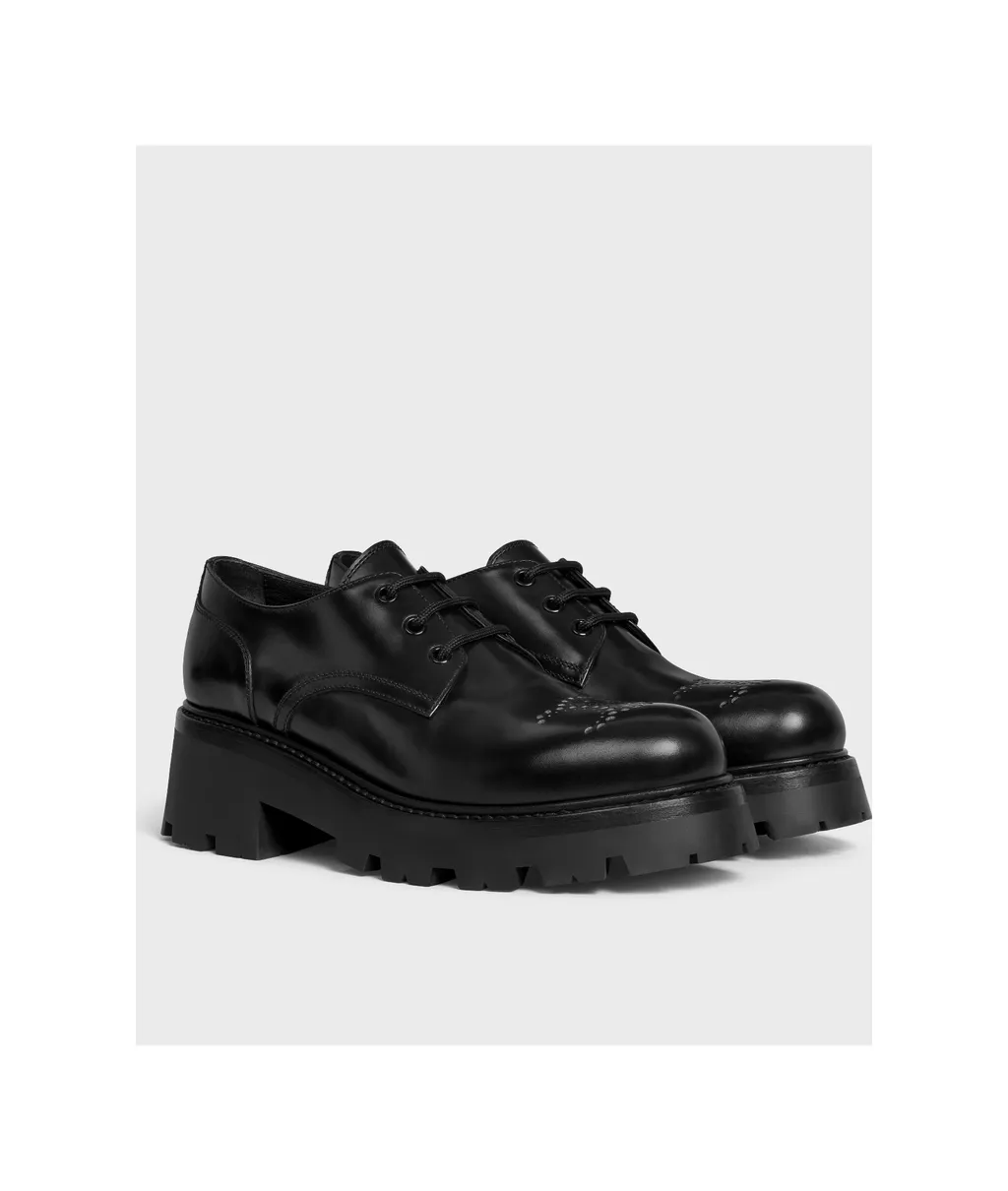 Triomphe Rangers Derby With Perforated Triomphe In Polished Bullskin