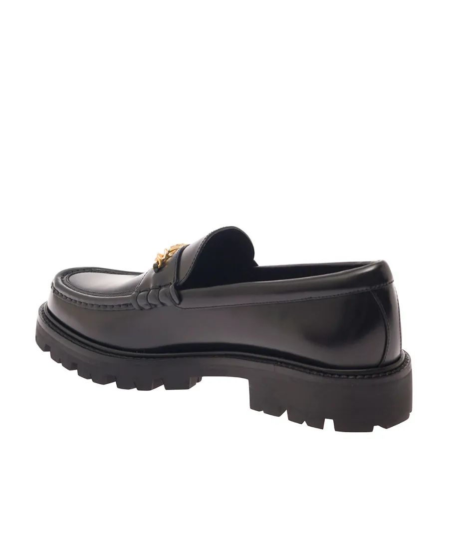 Margaret Triomphe Chain Chunky Loafer In Polished Bull