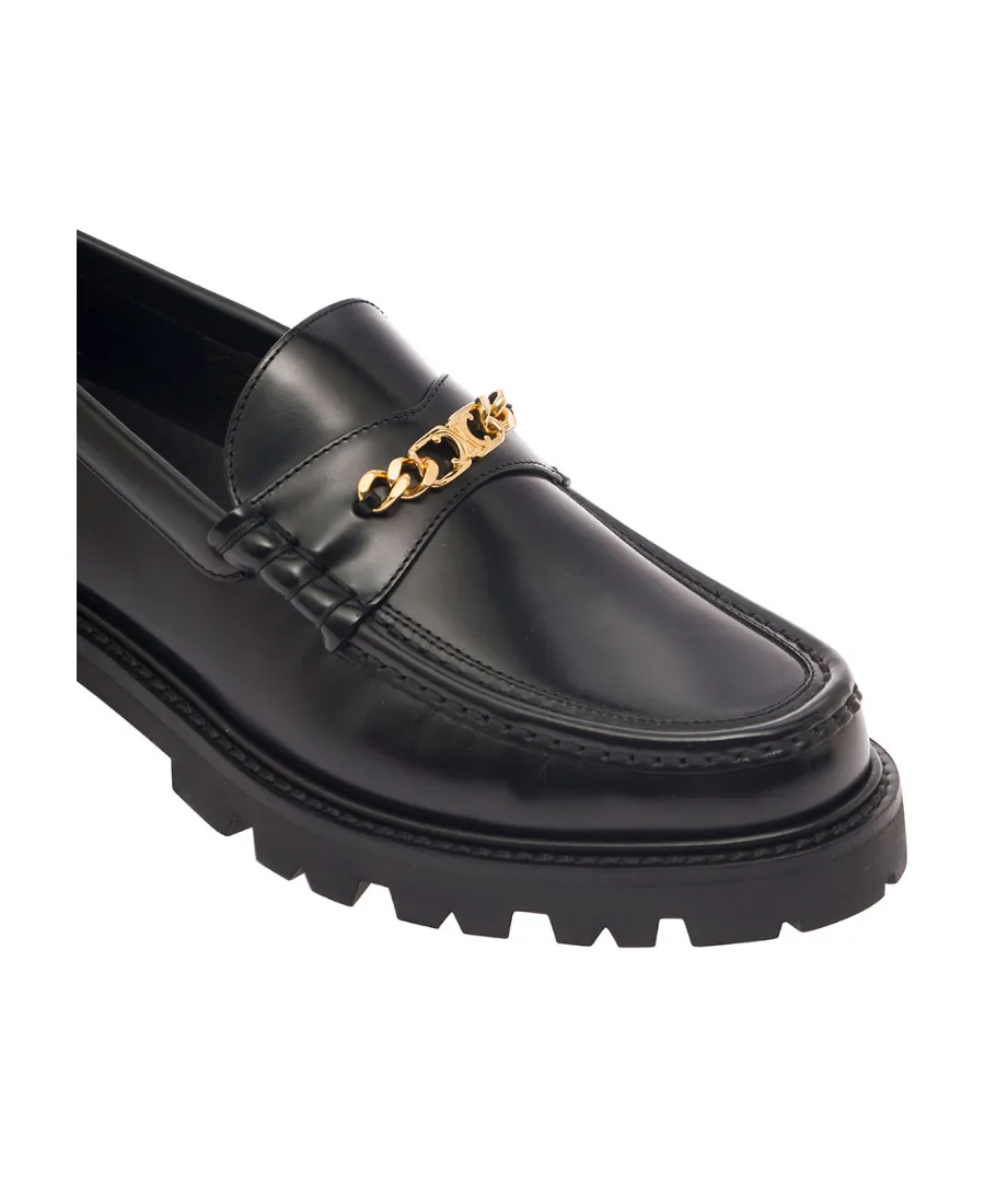 Margaret Triomphe Chain Chunky Loafer In Polished Bull