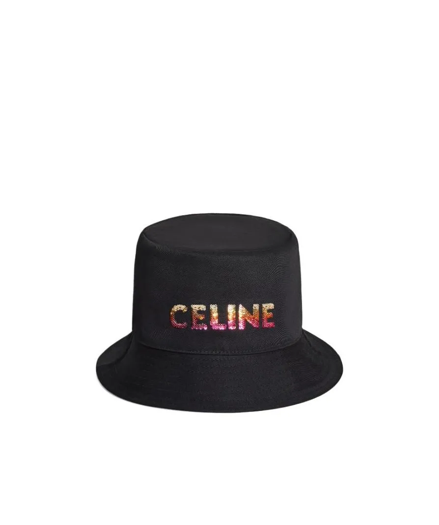 Embroidered Bucket Hat In Cotton Gabardine