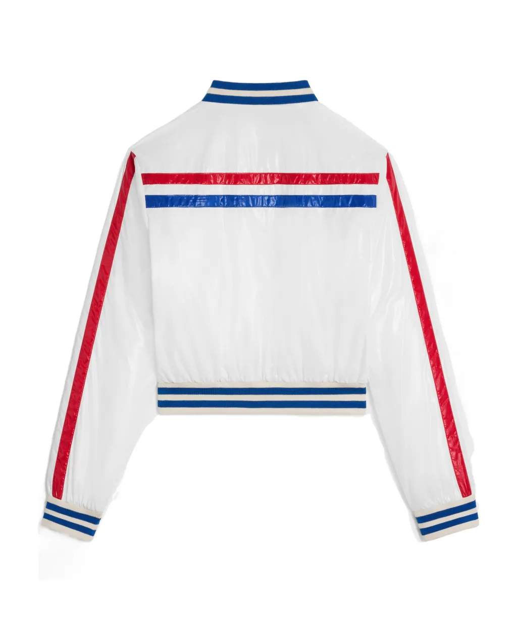 Cropped Blouson Jacket In Lightweight Nylon