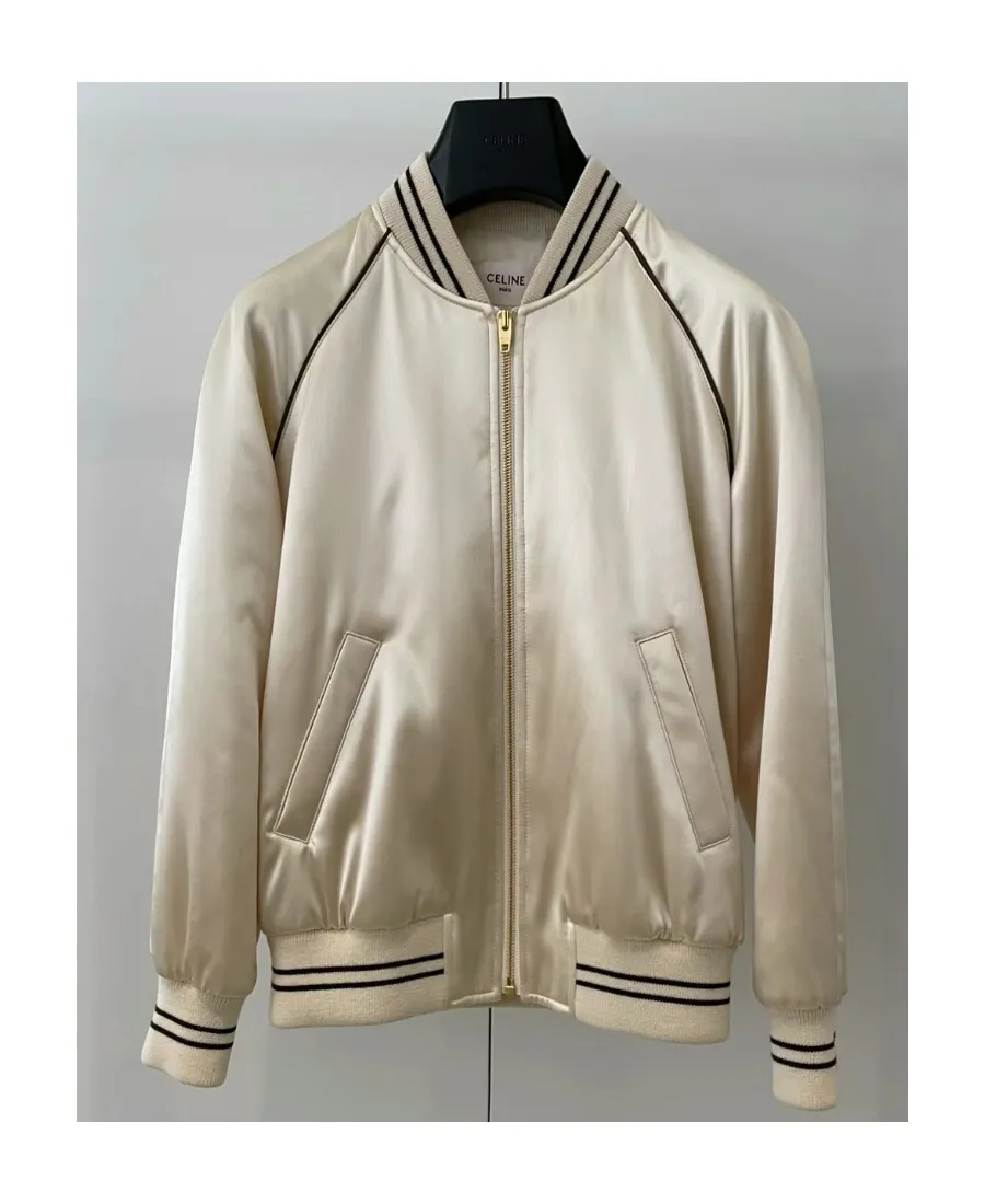 Souvenir Teddy Jacket In Flowing Satin