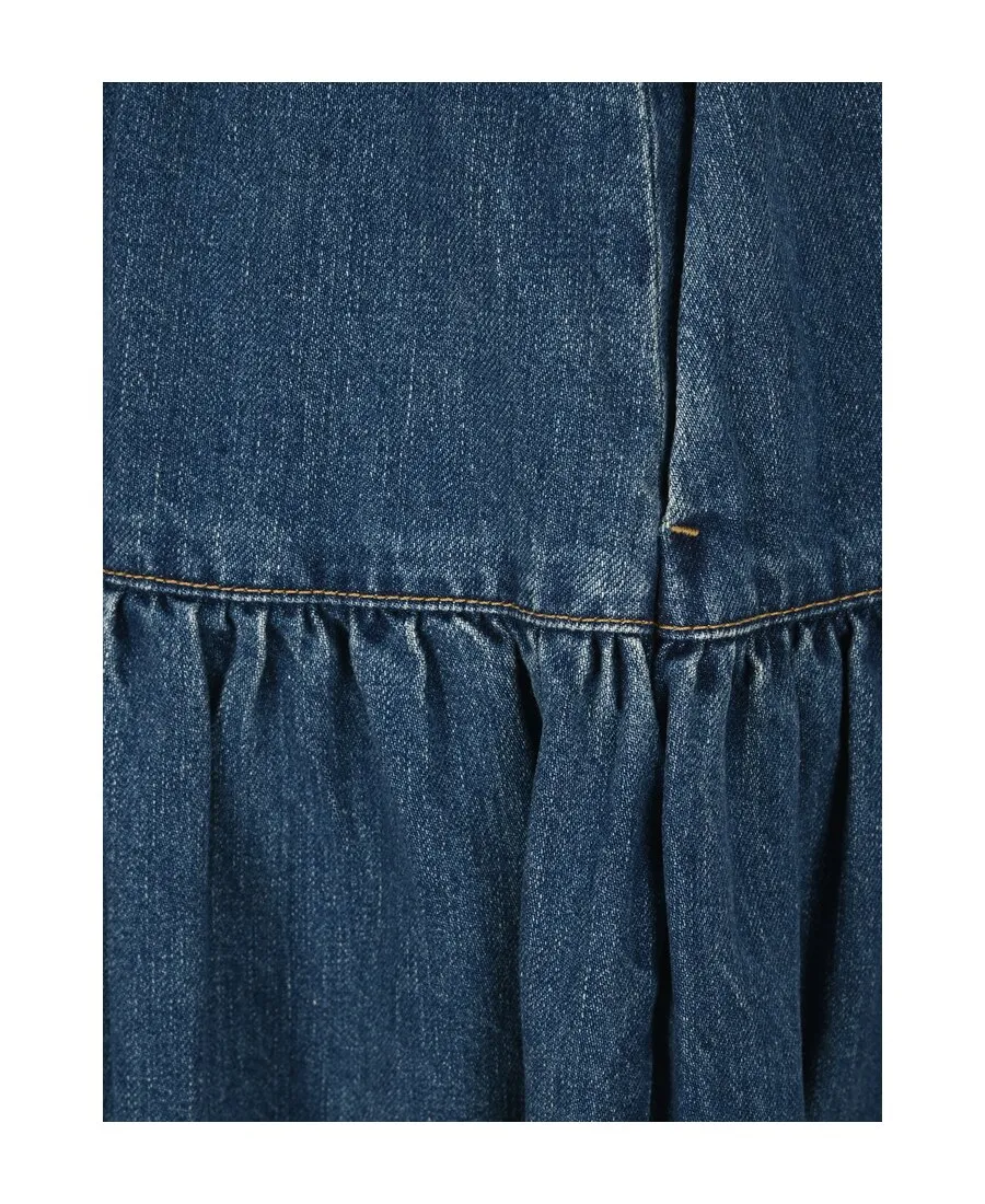 Layered Denim Skirt