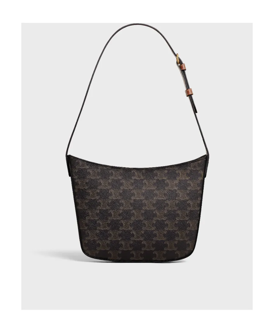 Medium Croque Bag In Triomphe Canvas And Calfskin